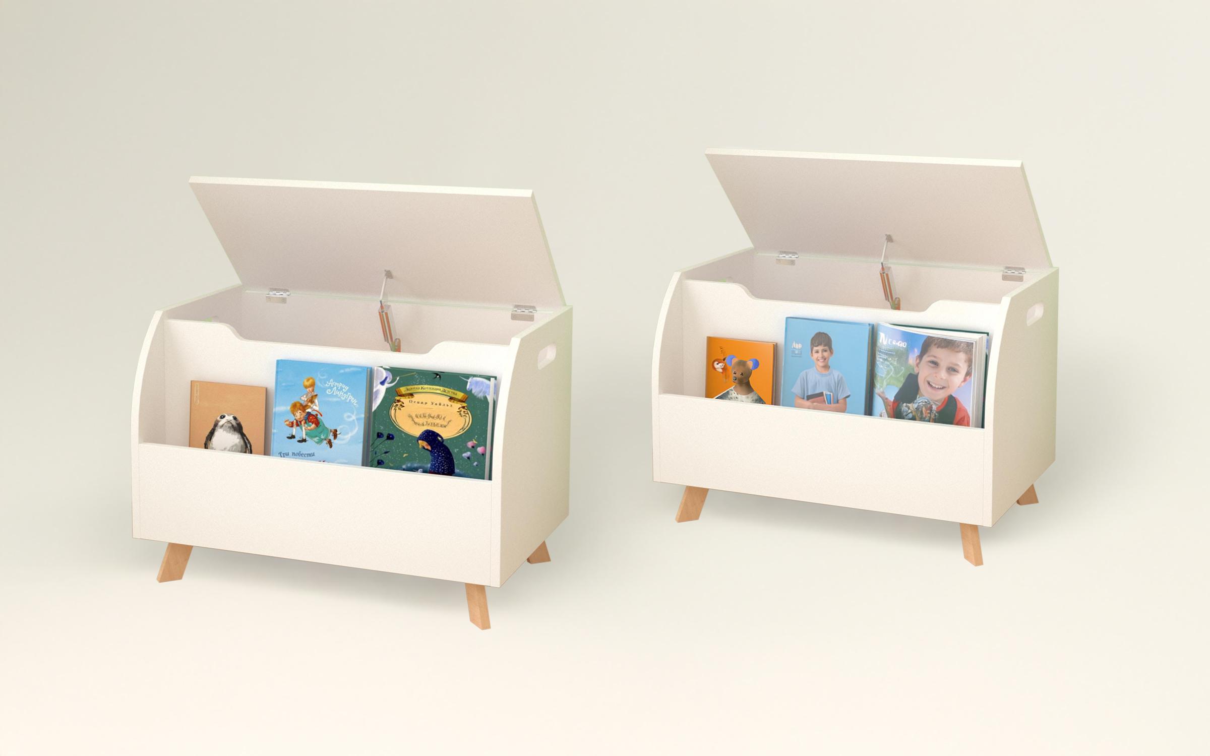 Set of 2 children's cabinet-shelves Parker, white  1